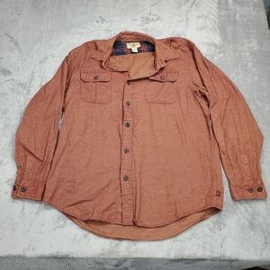 Grizzly Long Sleeve Shirt. Rust Orange. Size Large Excellent Used Condition